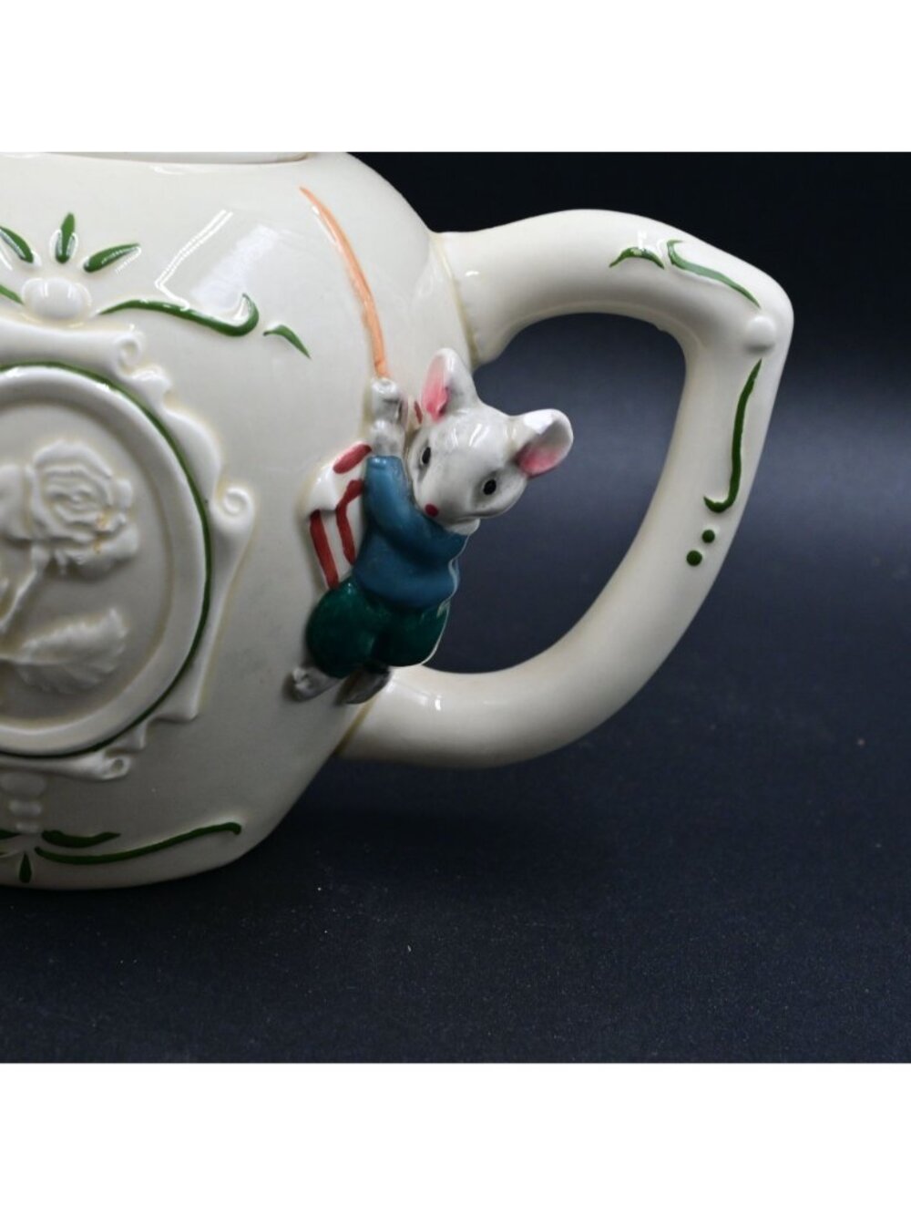 Merry Mousetales Ceramic Teapot Midwest Importers of Cannon Falls Mice Vintage - Picture 4 of 7